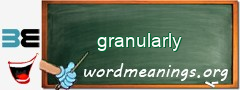 WordMeaning blackboard for granularly